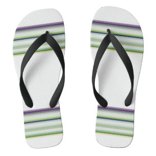 Tongs Belles rayures blanches modernes