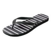 Tongs Belles rayures blanches noires (Incliné)