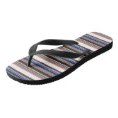 Tongs Belles rayures bleues noires (Incliné)