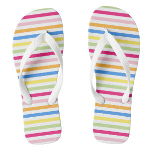 Tongs Belles rayures colorées