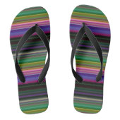 Tongs Belles rayures colorées rétro (Semelle)