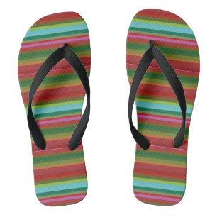 Tongs Belles rayures colorées vintages