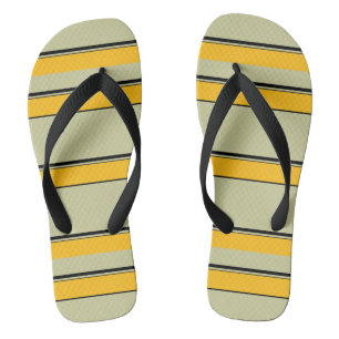 Tongs Belles rayures jaunes modernes