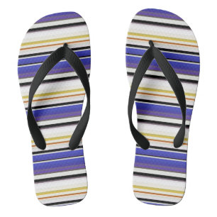 Tongs Belles rayures violettes blanches