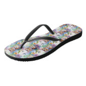 Tongs Bengale Chat et Fleurs Flip Flop (Incliné)