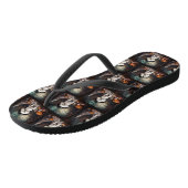 Tongs Bichon Frise Citrouilles Halloween effrayant (Incliné)