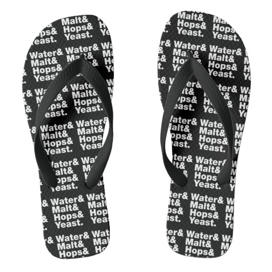 Tongs Bière = Eau & Malt & Hops & Yeast. (Semelle)