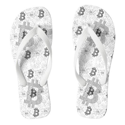 Tongs Bitcoin Digital Cryptomonnaie Money Design (Semelle)