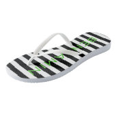 Tongs Black and White Striped (Incliné)