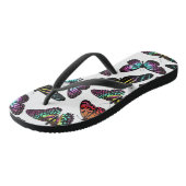 Tongs Black Colorful Butterflies (Incliné)
