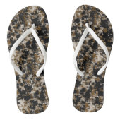 Tongs Black Gold et blanc abstrait (Semelle)