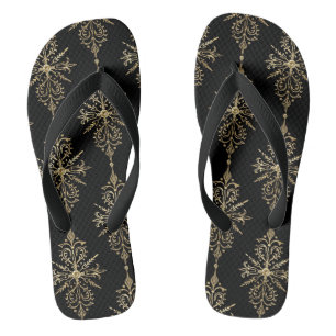 Tongs Black & Gold Victorian