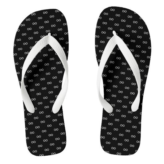 Tongs Black & White Infinity Élégante Collection (Semelle)