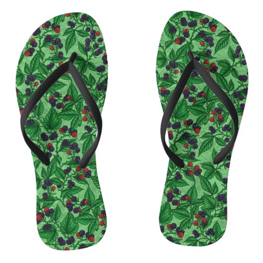 Tongs Blackberry en vert (Semelle)