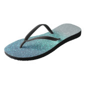 Tongs Bleu clair Turquoise Parties scintillant brillante (Incliné)