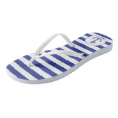 Tongs Bleu et blanc marine (Incliné)