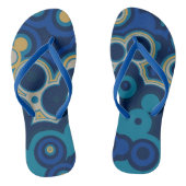 Tongs Bleu et jaune géométrique (Semelle)