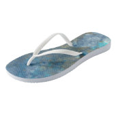 Tongs Bleu et Turquoise Abstrait (Incliné)