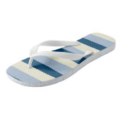 Tongs Bleu foncé, Bleu clair et Crème (Incliné)