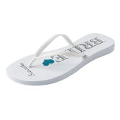 Tongs Bleu Heart Bride (Incliné)