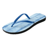 Tongs Bleu Lignes Flip Flops, Slim Straps (Incliné)