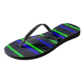 Tongs Bleu Noir Grandes Vertes (Incliné)