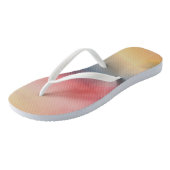 Tongs Bleu rose et jaune abstrait (Incliné)