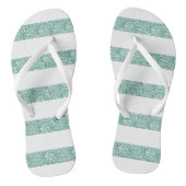 Tongs Bleu-Vert Parties scintillant (Semelle)