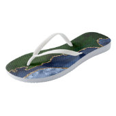 Tongs Bleu Vert Parties scintillant or Agate Marbre (Incliné)