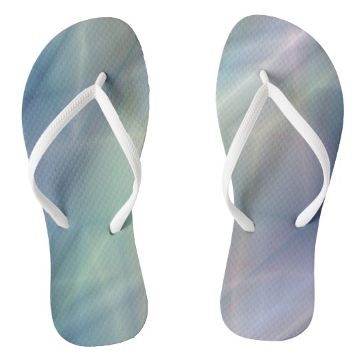 Tongs bleu vert violet abstrait (Semelle)