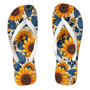 Tongs Bliss de tournesol radiant - Entrez dans un confor