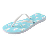 Tongs Blue Cute Lapin Lapin Motif de vacances de Pâques (Incliné)