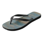 Tongs Blue Faux Beach Bois Texture (Incliné)