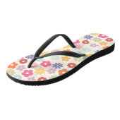 Tongs Boho 70's Retro Daisy Flowers (Incliné)