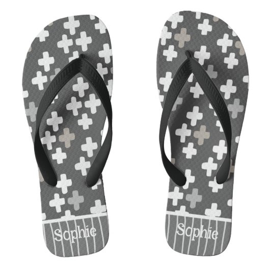 Tongs Boho Beige & Grey (Semelle)