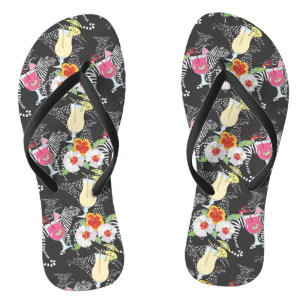 Tongs Boissons tropicales avec des animaux