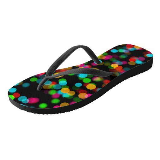 Tongs Bokeh design coloré (Incliné)