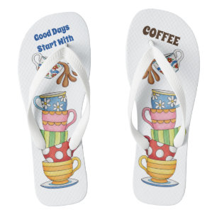 Tongs Bon Jours Commence Avec Café