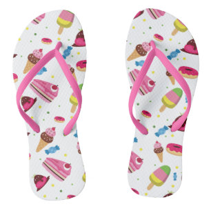 Tongs Bonbons et motif de couleur douce