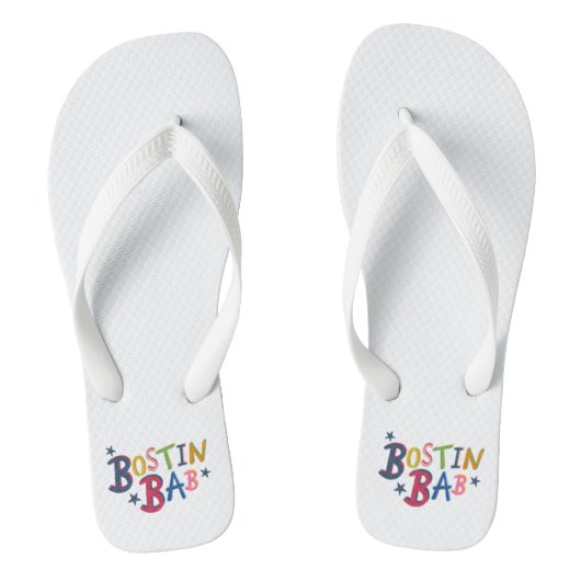 Tongs Bostin Bab Noir Pays Mots Flip Flop Chaussures (Semelle)