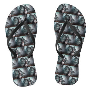 Tongs Boston Terrier Halloween Épouvantable