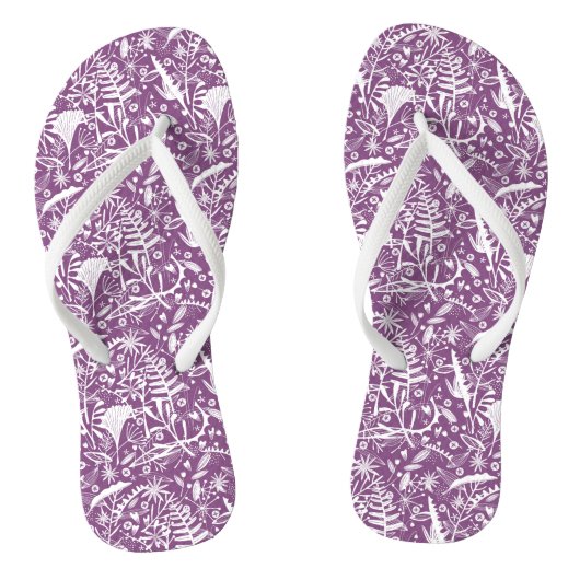 Tongs Botanique moderne violet (Semelle)