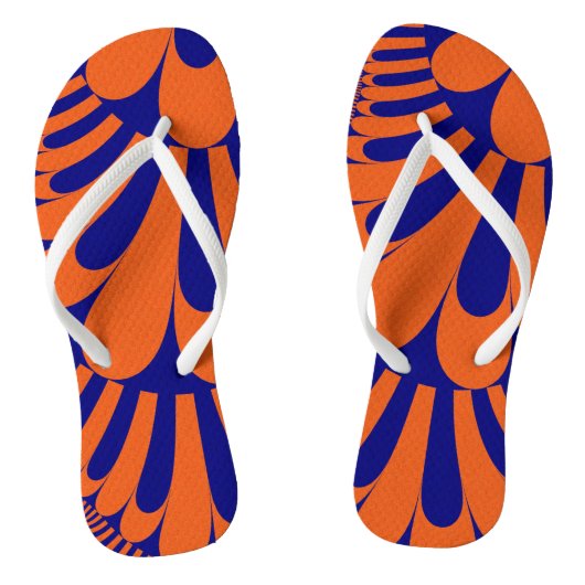 Tongs Boucle Bleue Orange Flèches (Semelle)