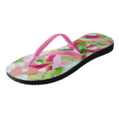 Tongs Boues roses et vertes (Incliné)