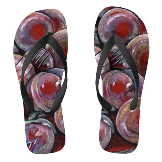 Tongs Boules de Noël rouges (Semelle)