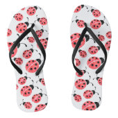 Tongs Bouts d'impression d'aquarelle Ladybug (Semelle)