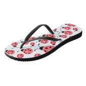 Tongs Bouts d'impression d'aquarelle Ladybug (Incliné)