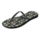 Tongs Boxer dans la neige de Noël (Incliné)