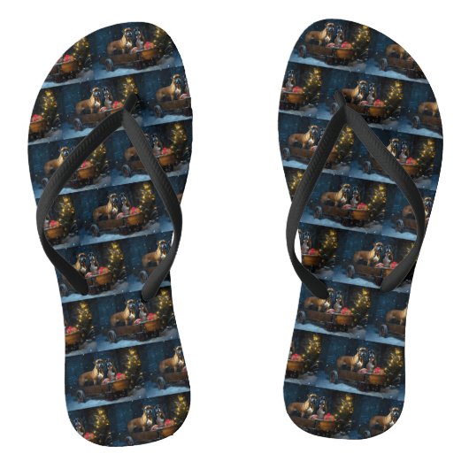 Tongs Boxeur Sleigh Noël Décor (Semelle)