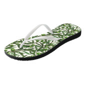 Tongs Branches d'olive sur blanc (Incliné)